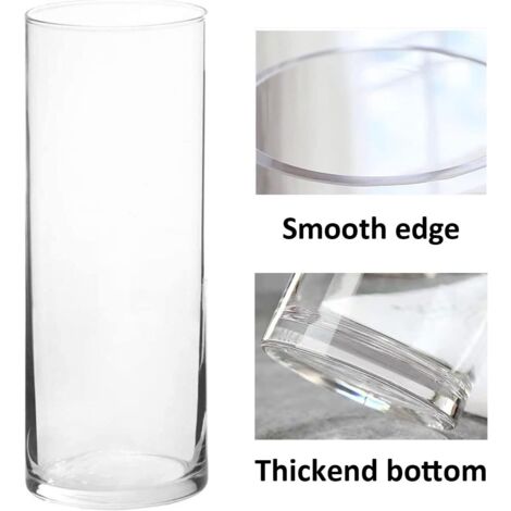 Vase, vase en verre, grand vase en verre vase moderne en verre vase transparent vase en verre vase à fleurs vase cylindrique grand vase cylindrique en verre 1530cm, une pièce