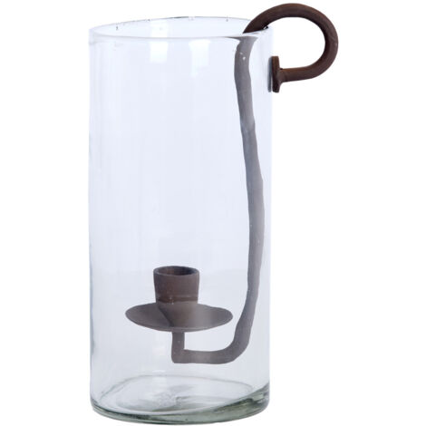 Vase VENERIO en verre vert clair – Ø33x100 cm