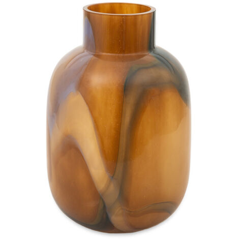 Vase - Verre fumé marron - TINA - 19x29 cm