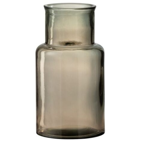 Vase verre marron clair Cintee H 28 cm