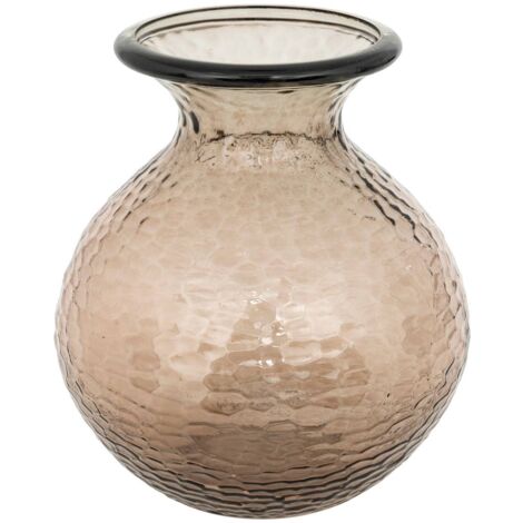 Vase verre martelé Alric marron H33cm - Atmosphera créateur d'intérieur