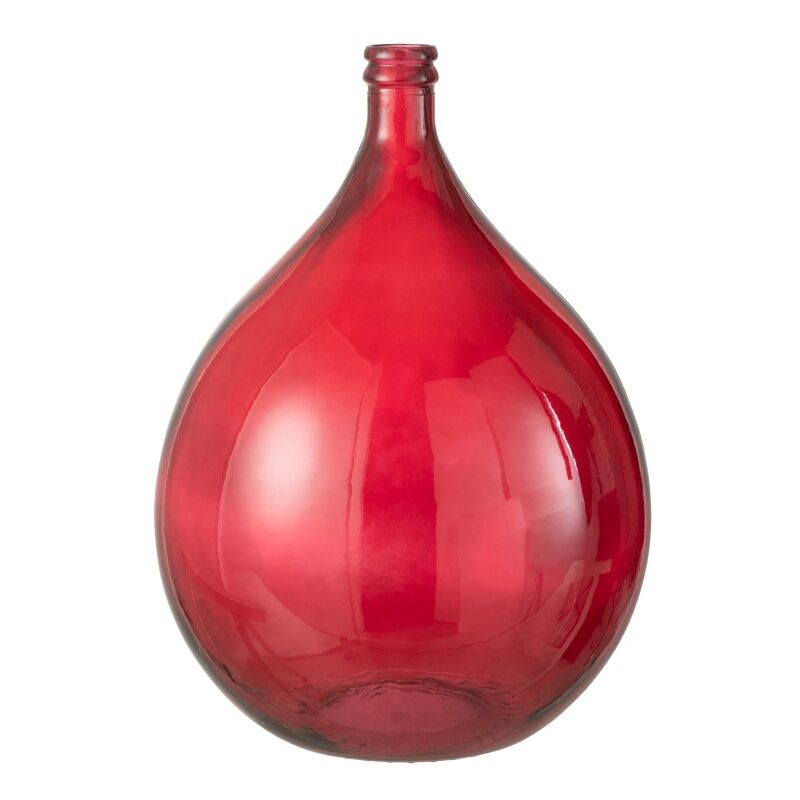 Jolipa - Vase dame jeanne en verre rouge 38x38x56 cm