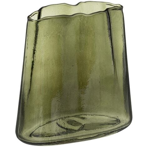 Vase en verre vert 20x20x43 cm