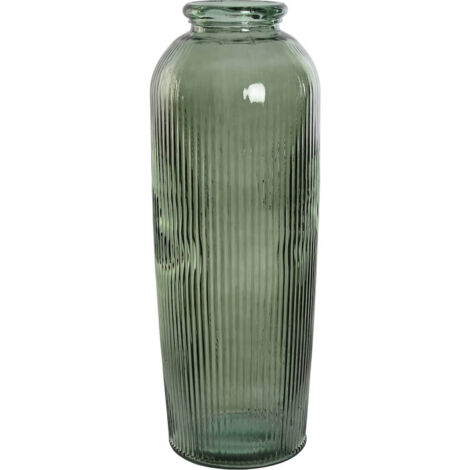 Vase vert éco-conçu en cristal recyclé et élégant - Vert éclatant en cristal recyclé