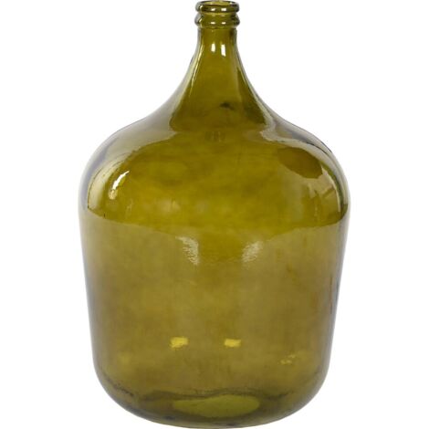 Vase vert élégant en cristal recyclé pour déco chic - Vert foncé