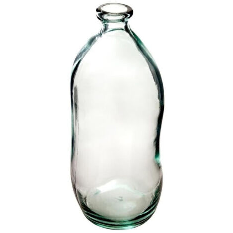 Vase Vintage en Verre "Bouteille" 35cm Transparent