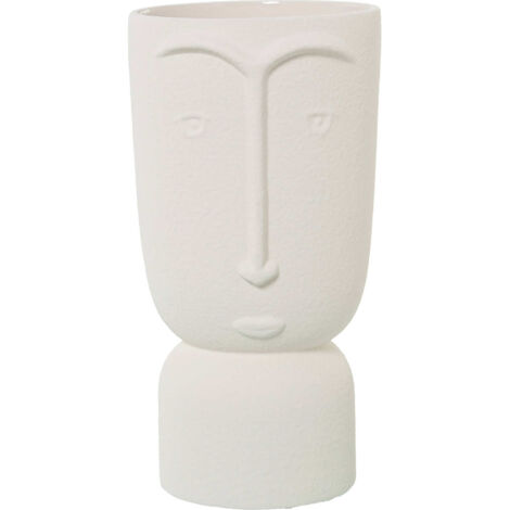 Vase visage design moderne pour décoration intérieure élégante - Blanc mat