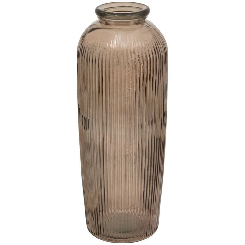 Atmosphera - Vase Luz verre recyclé marron H72cm créateur d'intérieur