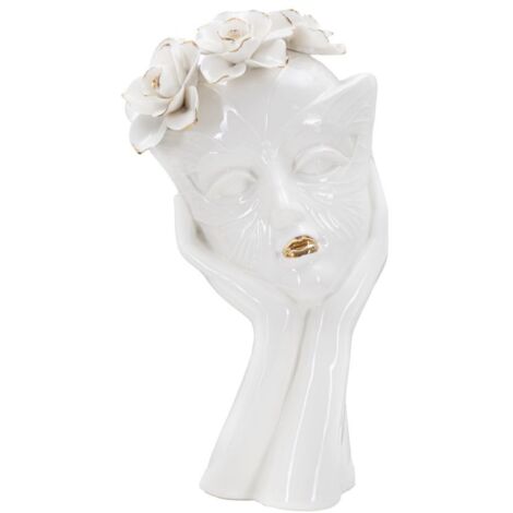 VASE WOMAN MASK CM 16,5X14X27,3