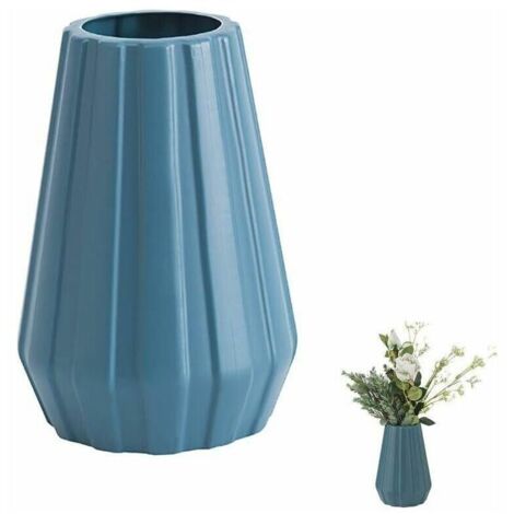 Vases à fls en plastique, vase à bouteille de décoration origami nordique, vases légers et faciles à transporter