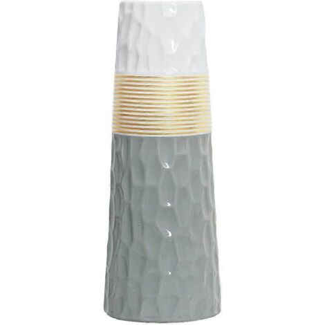 Vases en céramique gris, blanc et or, 202411 pouces, décoration intérieure et centres de table