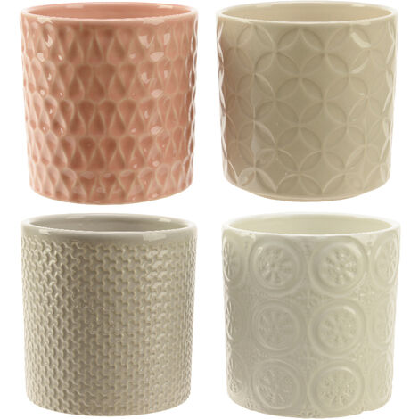 Vases en grès 4 couleurs assorties