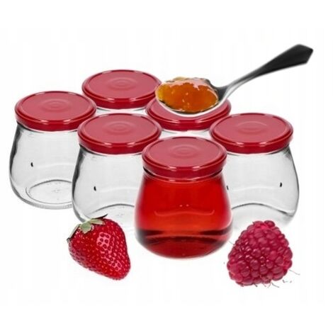 Vasetti per marmellata con coperchio, 6 pezzi, 500 ml