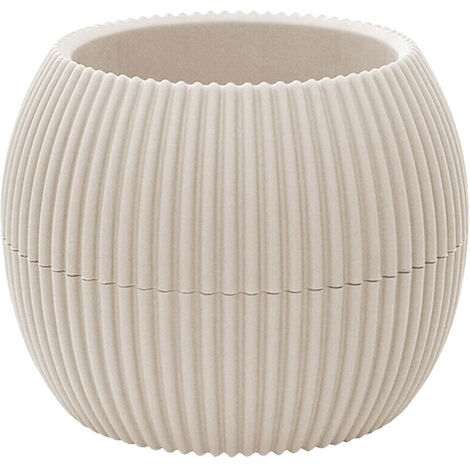 Vasetti Piante Grasse Con Sottobicchiere Integrato Design Moderno Crea La Tua Composizione Varie Misure Colori Vasi Pianta Sottovaso Piantine Vaso Fiori Beige - Rotondo 0,15 Litri