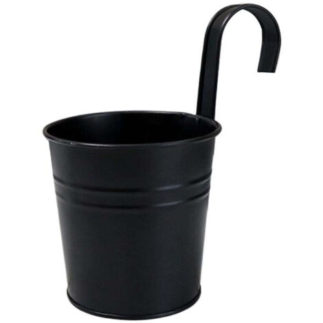 Vasi da fiori sospesi in metallo, adatti per ringhiere o recinzioni, vasi per recinzioni per la privacy, accessori da giardinaggio per vasi da fiori sospesi, porta piante da davanzale in stile rustico