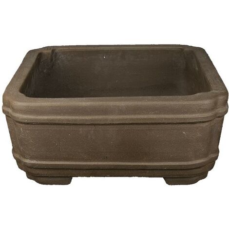 Vasi per bonsai quadrati in gres (Set da n.3 pezzi) - L48