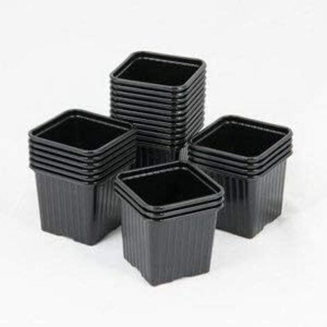 Vasi per piantine 8 x 8 x 7 cm NERO (x100)