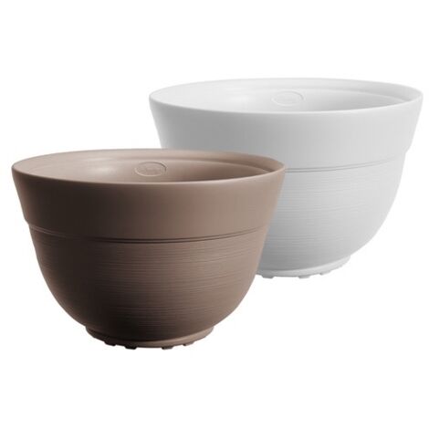 VASI VASO CONCA DORA IN RESINA Ø36xH23 CM