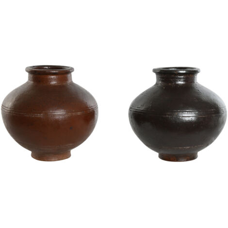 Vasija Ceramica Vidriada 40X40X30 2 Surtidas