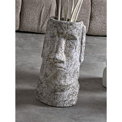 Vasija Moai Terracota Envejecido 52 Cms. 27X24X52 Cms