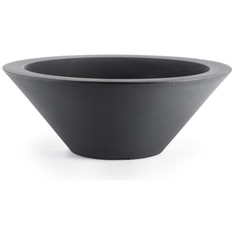 Vaso Ø100x37 cm in Polietilene Schio Ciotola 100 Antracite