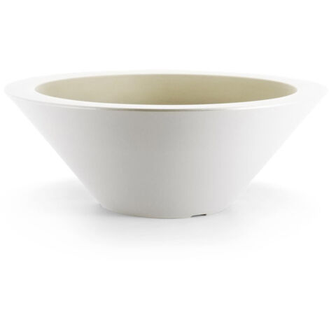 Vaso Ø100x37 cm in Polietilene Schio Ciotola 100 Bianco