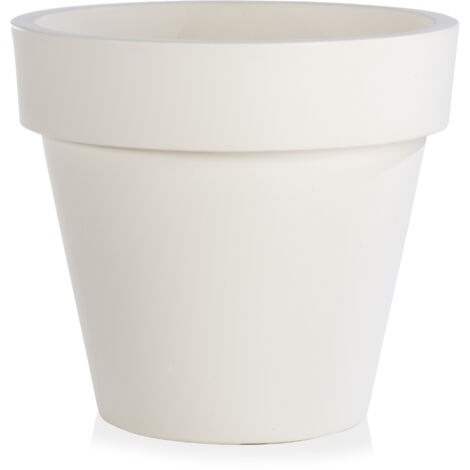 Vaso Ø30x27 cm in Polietilene Tulli Vaso Standard One Essential 30 Bianco