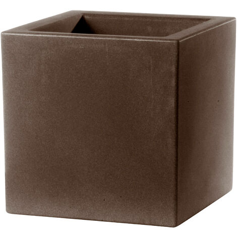 Vaso 30x30x30cm in Resina Tulli Schio Cubo Essential 30 Bronzo