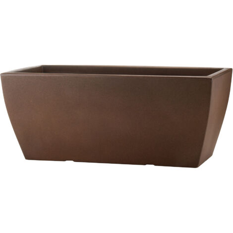 Vaso 33x66x28cm in Resina Tulli Jardinera Veneto Essential 66 Bronzo