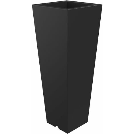 Vaso 37,5x102 cm in Resina Arkema Quadro 102 Antracite