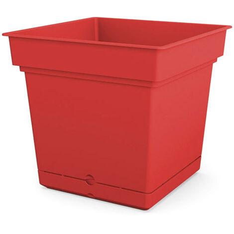 Vaso 38,3x38,3x34 cm in Polipropilene Still 38 Scarlet