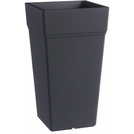 Vaso 38x38x65 cm in Polipropilene con Riserva d'Acqua Tulli Stalk Elements 65 Wr Antracite
