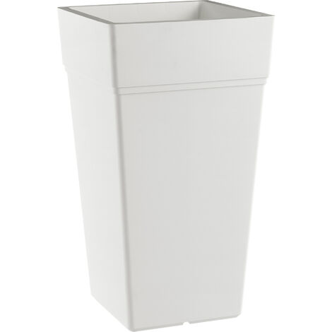 Vaso 38x38x65 cm in Polipropilene con Riserva d'Acqua Tulli Stalk Elements 65 Wr Bianco