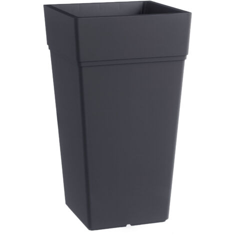 Vaso 38x38x80 cm in Polipropilene con Riserva d'Acqua Tulli Stalk Elements 80 Wr Antracite