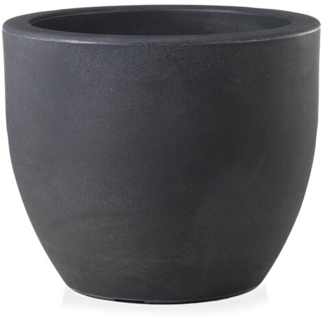 Vaso Ø40 cm in Resina Ares 40 Antracite