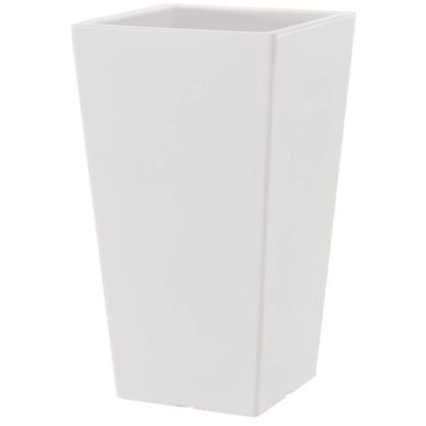 Vaso 40x40x100 cm in Polietilene Pasubio Alto 100 Bianco