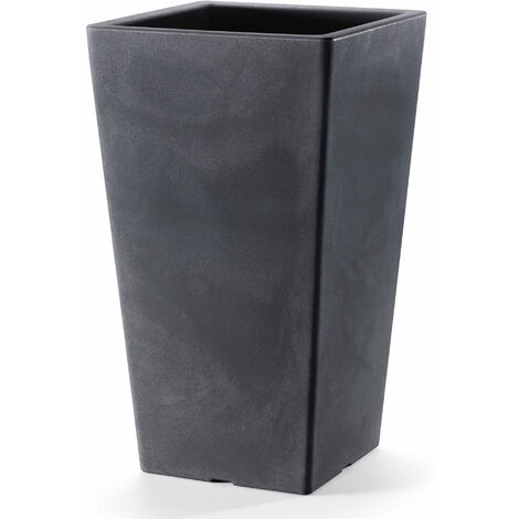 Vaso 40x40x100cm in Resina Tulli Pasubio Alto Essential 100 Antracite