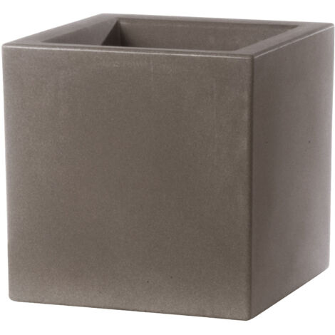 Vaso 40x40x40cm in Resina Tulli Schio Cubo Essential 40 Cappuccino