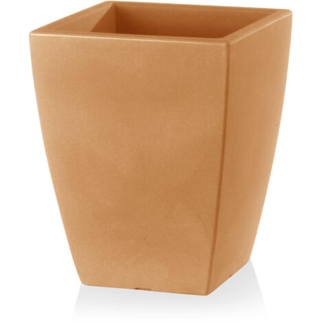 Vaso 40x40x65 cm in Polietilene Quadro Veneto 65 Anticato