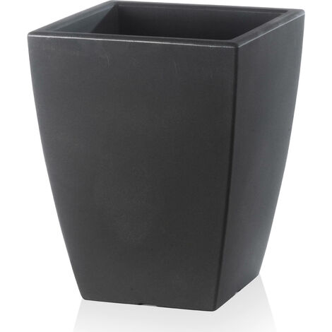 Vaso 40x40x65cm in Resina Tulli Quadro Veneto Essential 65 Antracite