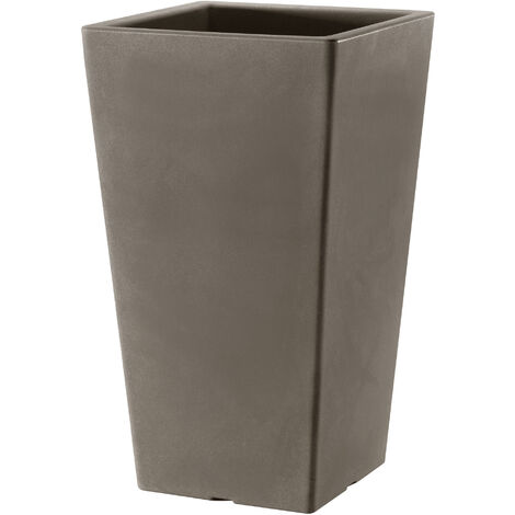 Vaso 40x40x68cm in Resina Tulli Pasubio Alto Essential 70 Cappuccino