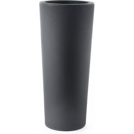 Vaso Ø40x90 cm in Polietilene Tulli Schio Cono Essential 90 Antracite
