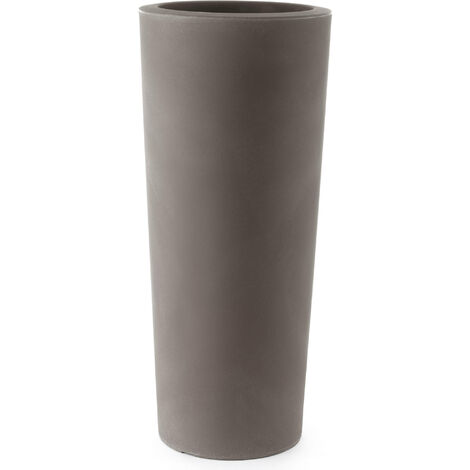 Vaso Ø40x90 cm in Polietilene Tulli Schio Cono Essential 90 Cappuccino