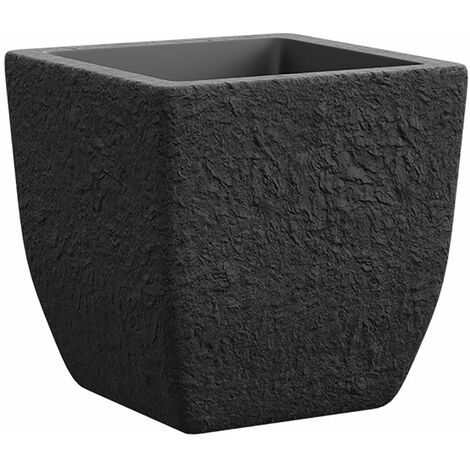 Vaso 41,3x41,3x40,4 cm in Polietilene Lithos 40 Ardesia