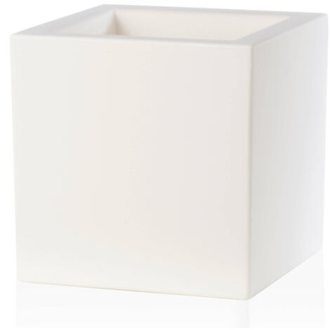 Vaso 58x58x58cm in Resina Tulli Schio Cubo Essential 60 Bianco