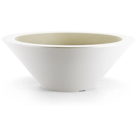 Vaso Ø60x22 cm in Polietilene Schio Ciotola 60 Bianco
