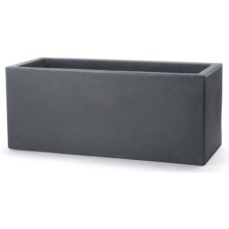 Vaso 60x25x25cm in Resina Tulli Schio Cassa Essential 60 Antracite