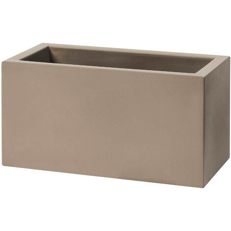 Vaso 80x40x40 cm in Resina Schio Cassa Maxi Cappuccino