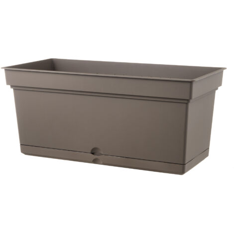 Vaso 98x47x47 cm in Polipropilene con Riserva d'Acqua e Sottovaso Tulli Aqua Elements 98 Bruno