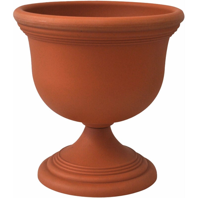 Telcom - Vaso a calice in plastica color terracotta 40 cm